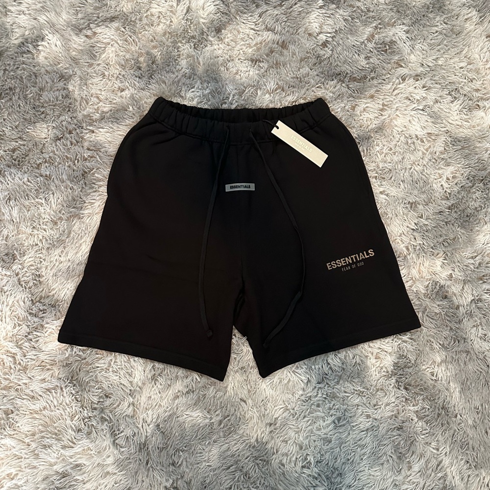 Fear of God Essentials Black Athletic Shorts